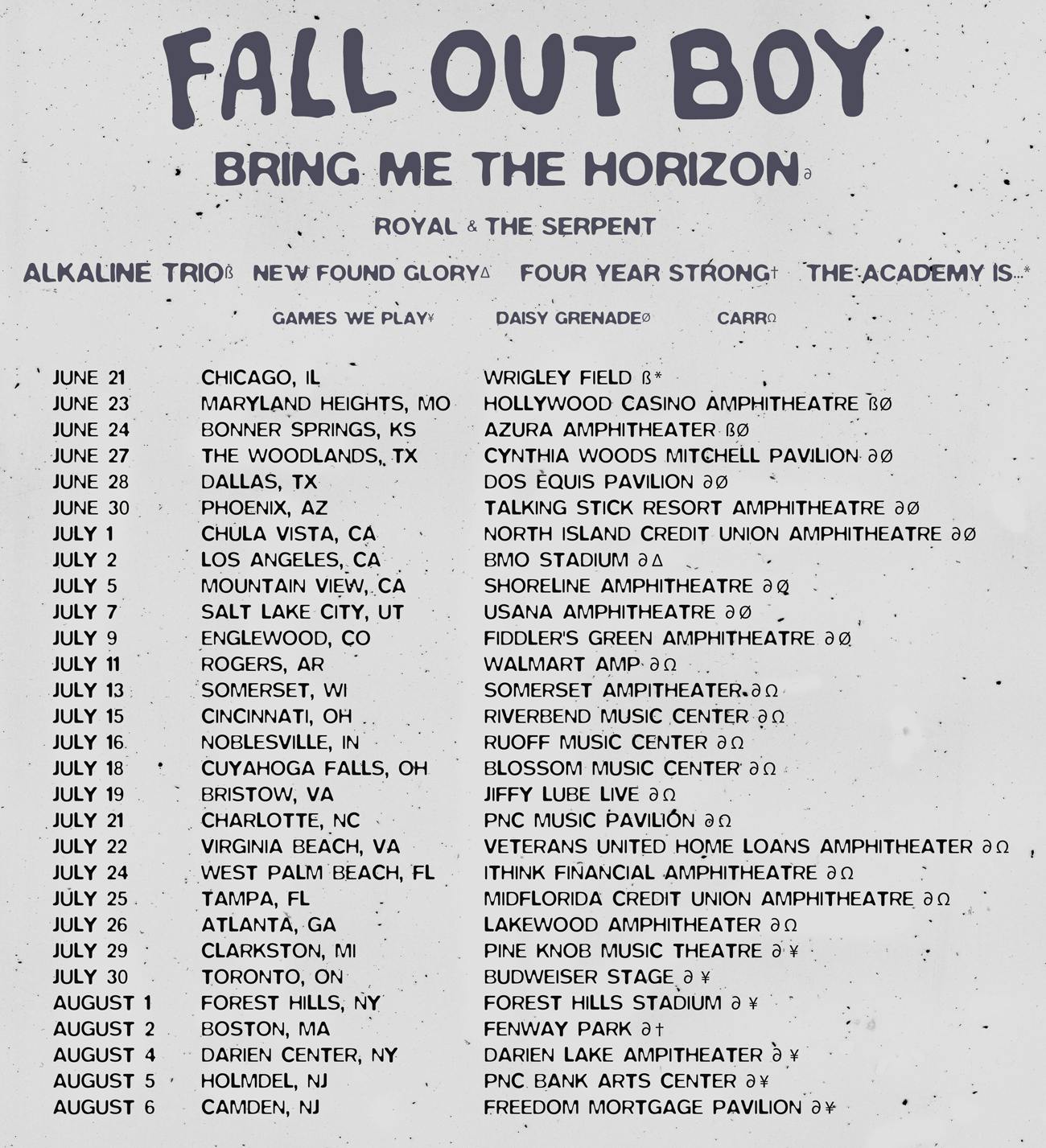 fob bmth tour tickets