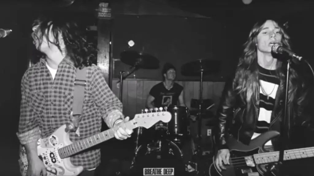 Green Day performing live in 1989