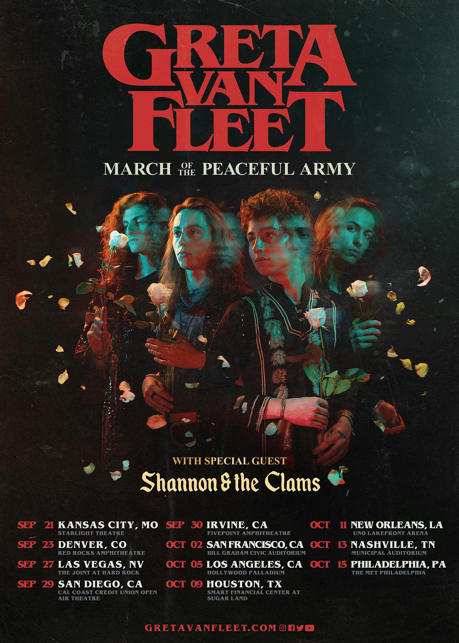 Greta Van Fleet Tour Setlist 2025