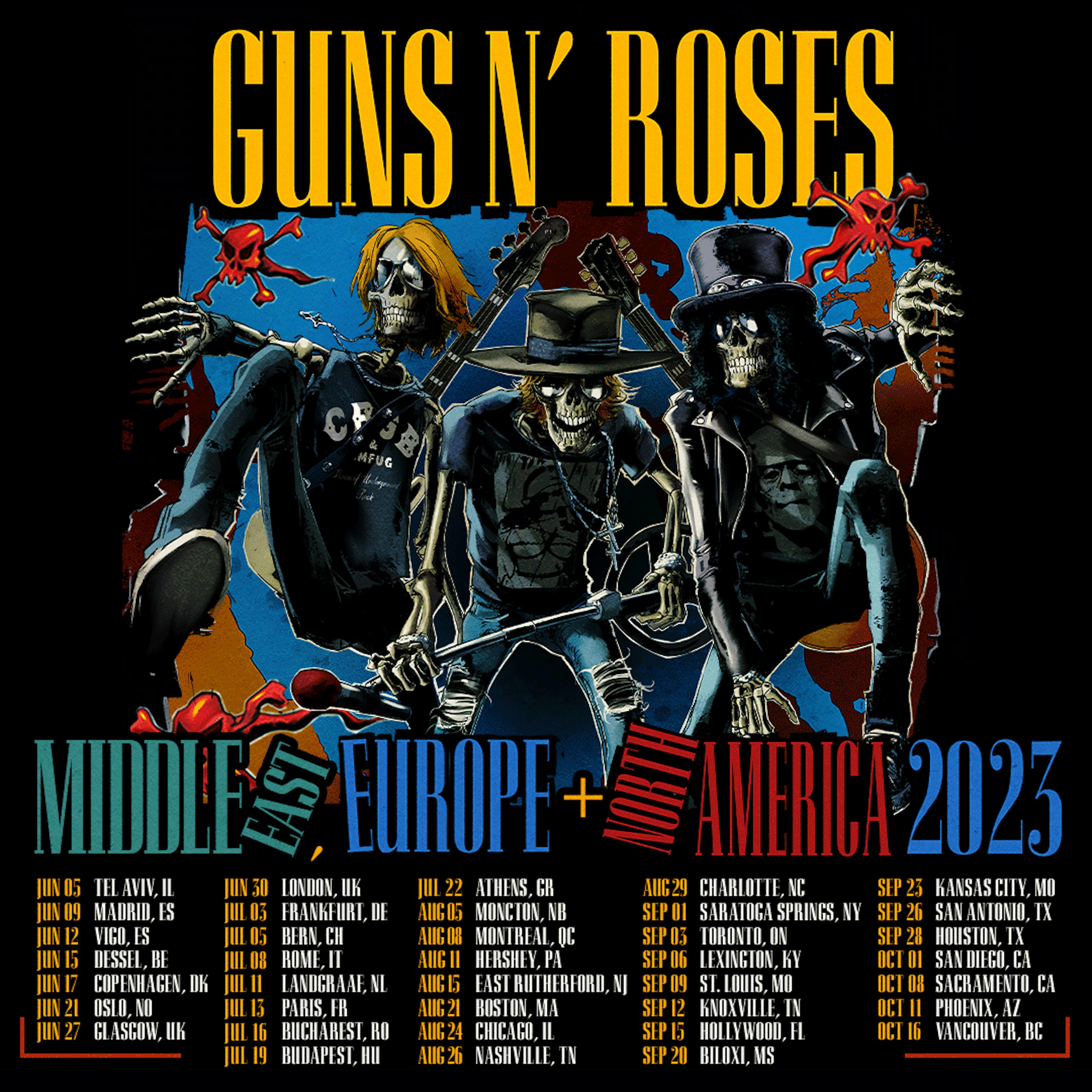 guns n' roses tour 2023 lineup