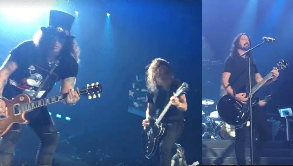 Watch Dave Grohl Join Guns N' Roses On Stage For Paradise City