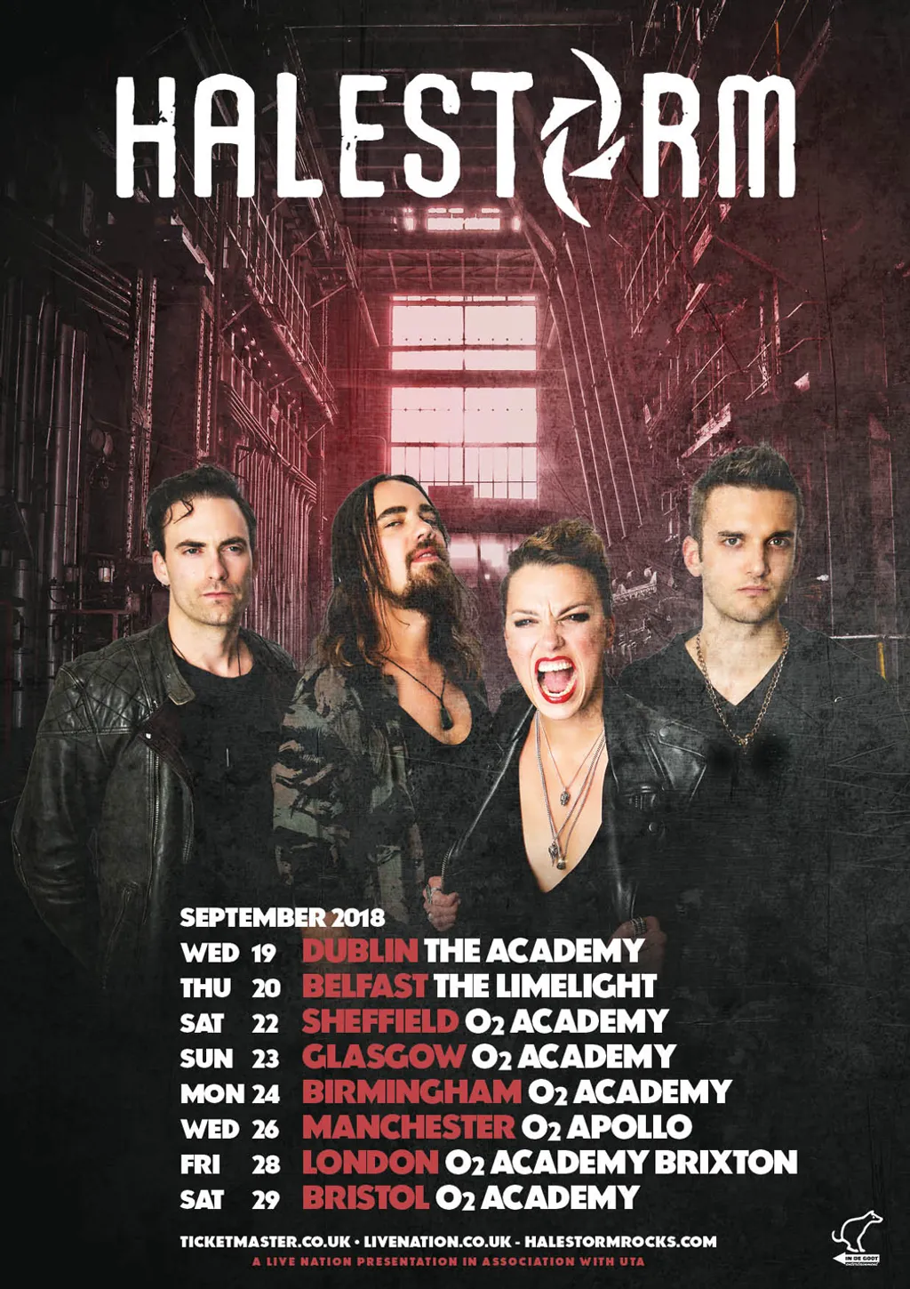 Halestorm 2018 Uk Tour