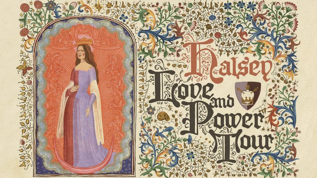 Halsey Love And Power tour 2022 poster header