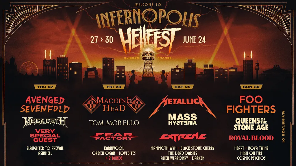 Hellfest 2024 Metallica Avenged Machine Head Foo Fighters header