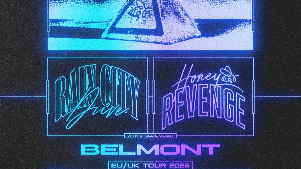 Honey Revenge Rain City Drive UK European co headline tour January 2026 poster header