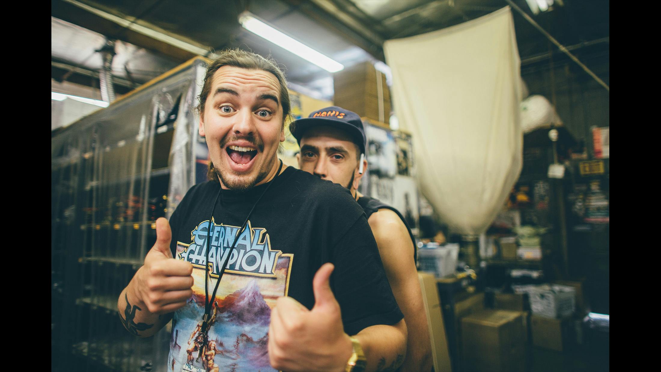 Max & Ethan in Revelation Records HQ. It was very cool to have the opportunity to go and look around the place, as you can tell everyone was very happy about it.