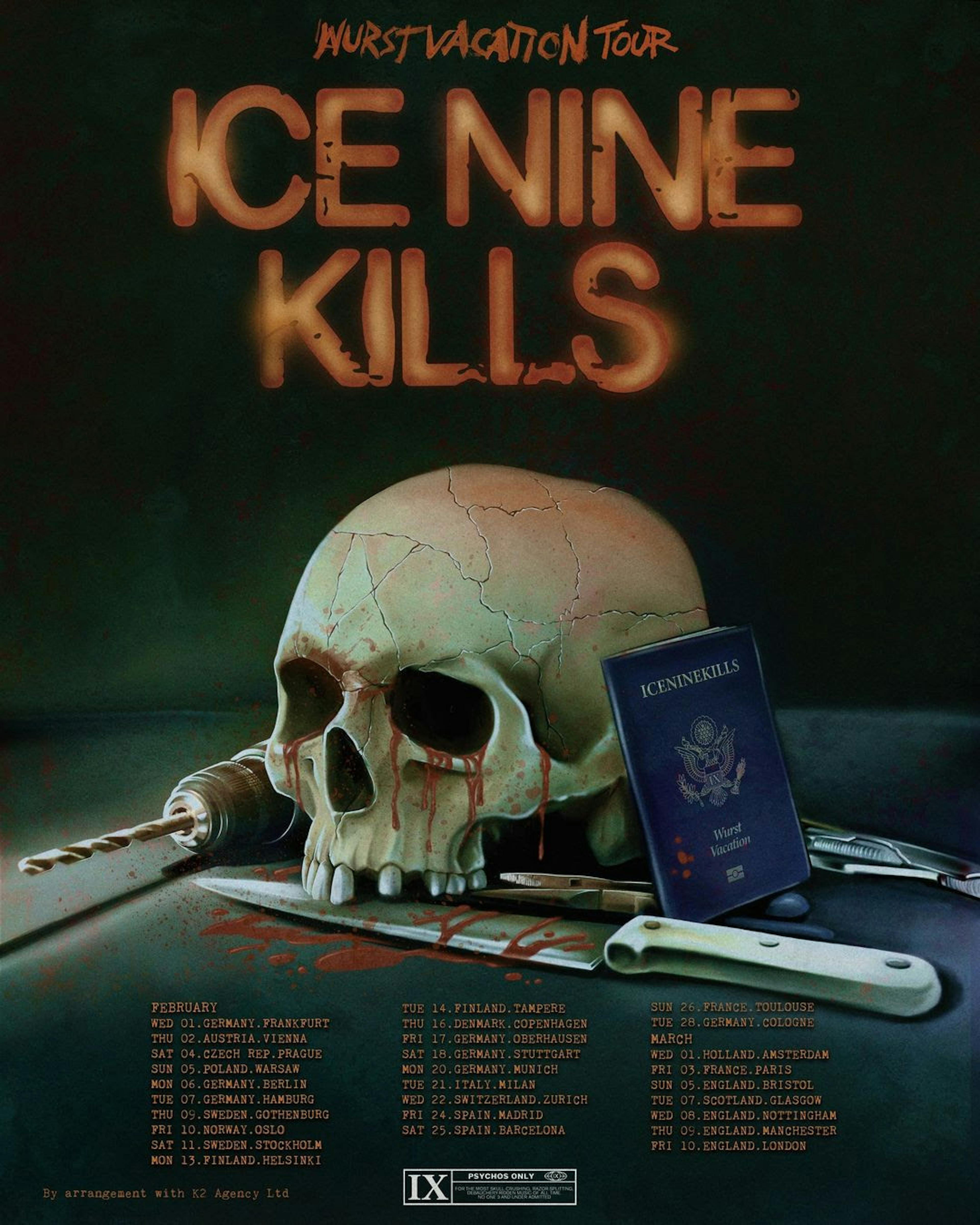 ice nine kills uk tour setlist