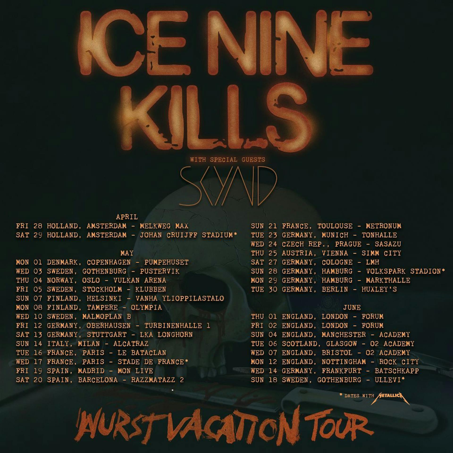 ice nine kills uk tour tickets