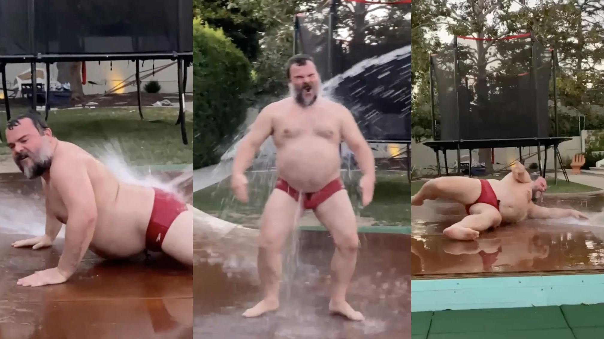 Watch Jack Black Go All Out For WAP Dance Challenge In His Speedos