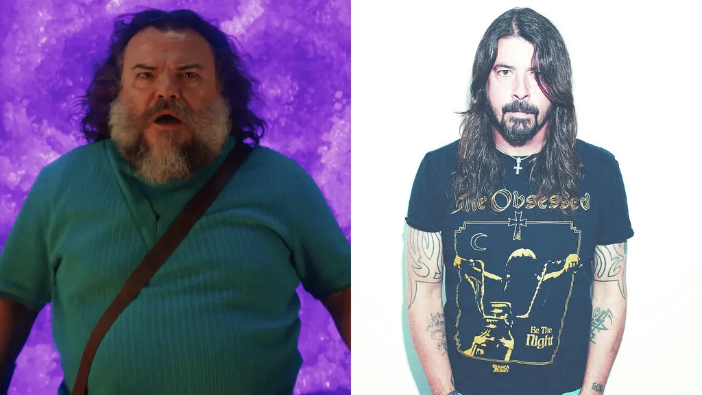 Jack Black Minecraft Movie Dave Grohl credit Tom Barnes