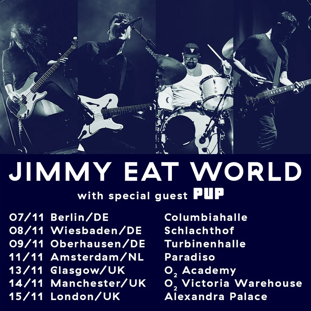 Jimmy Eat World PUP 2024 tour poster