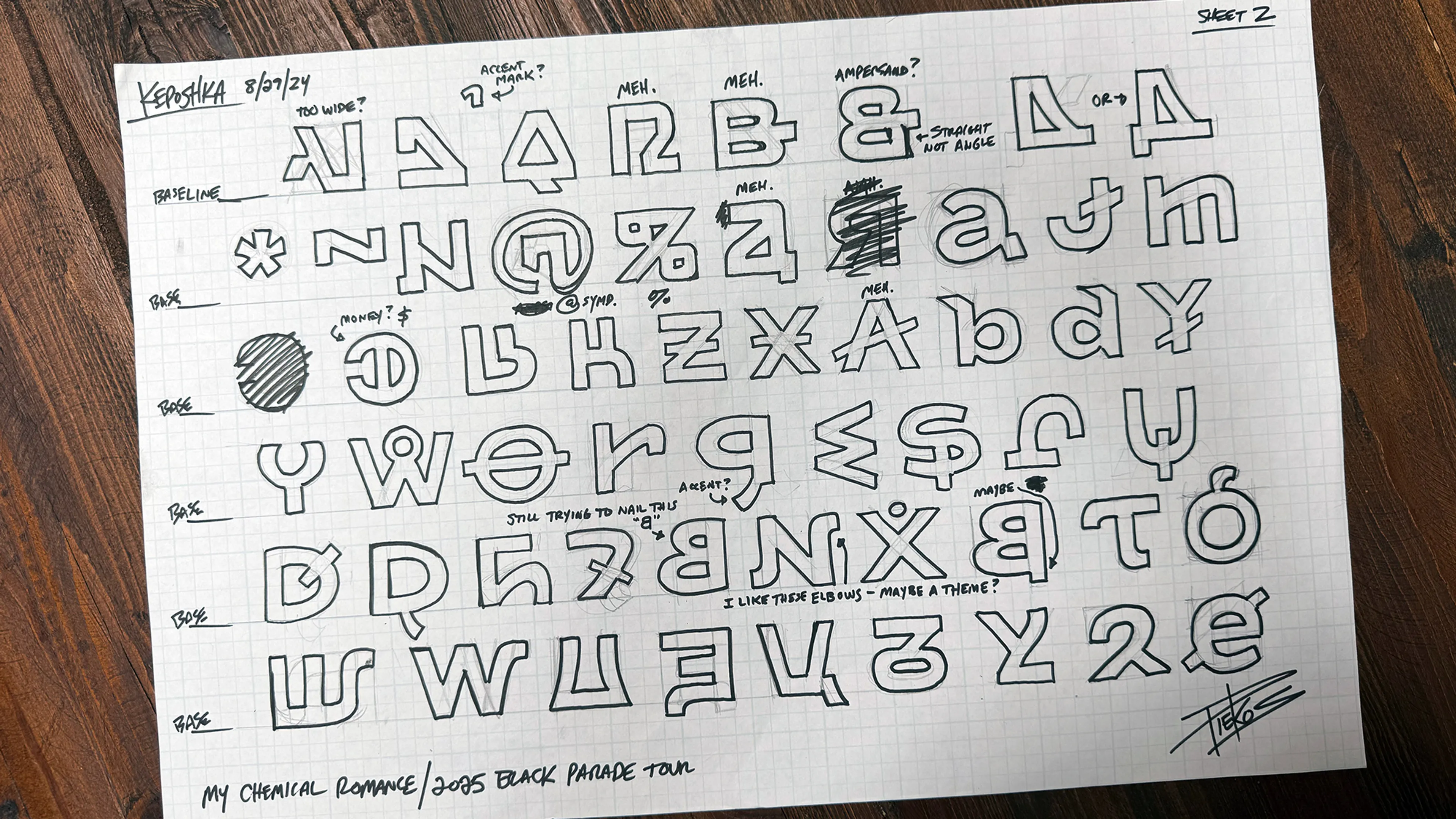 How I created My Chemical Romance’s secret language, Keposhka