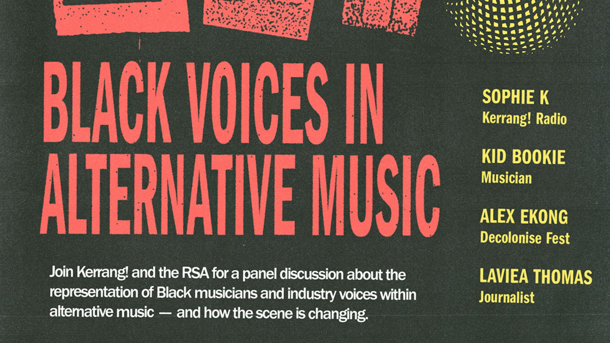 Come to a free RSA panel in London about Black voices in alternative music