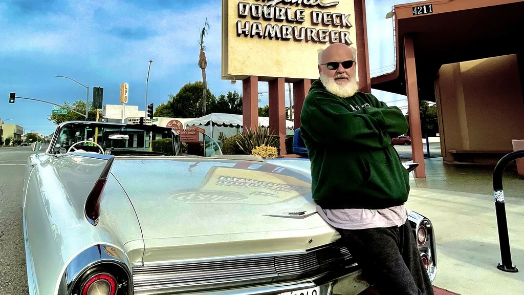 A solo photo of musician, singer, actor and comedian Kyle Gass, who performs in Tenacious D with Jack Black