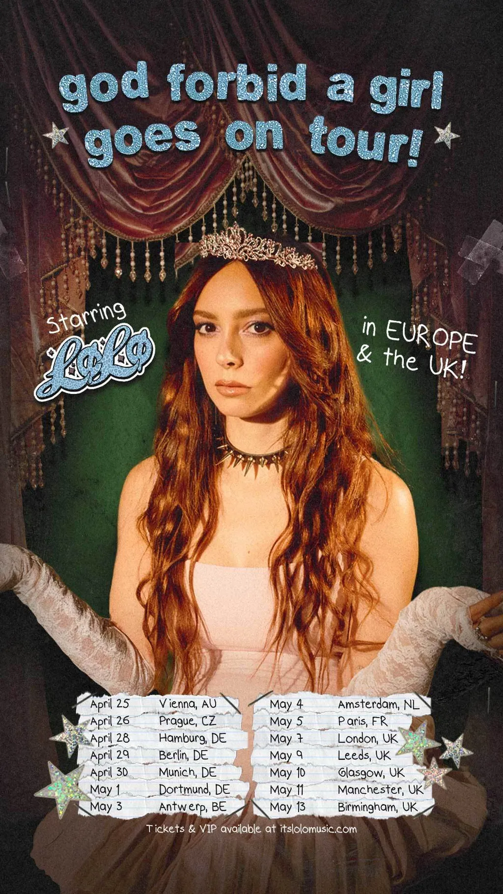 LOLO May 2026 UK European headline tour poster