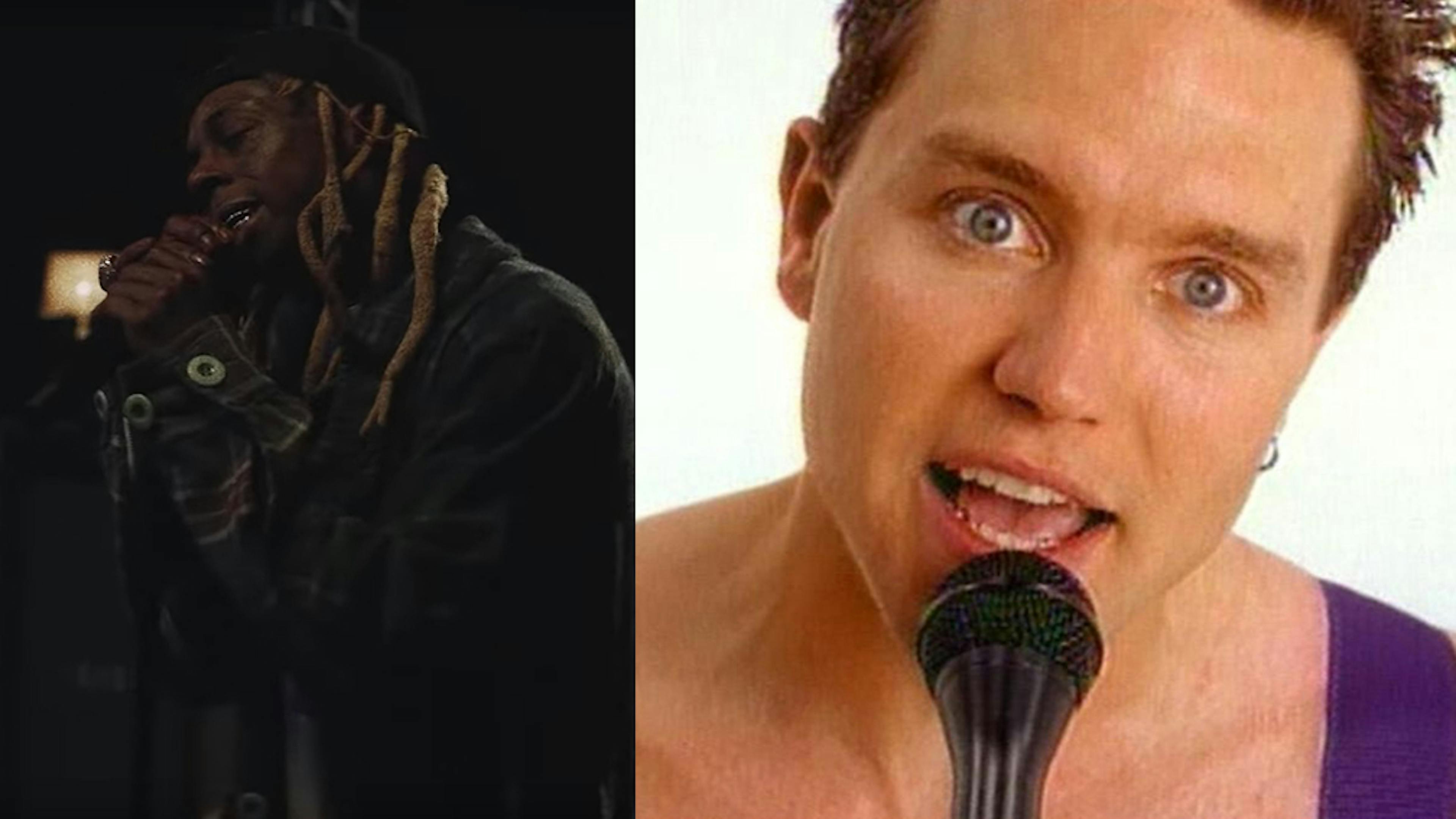 Watch blink-182 And Lil Wayne Mash-Up What's My Age Again? With A Milli