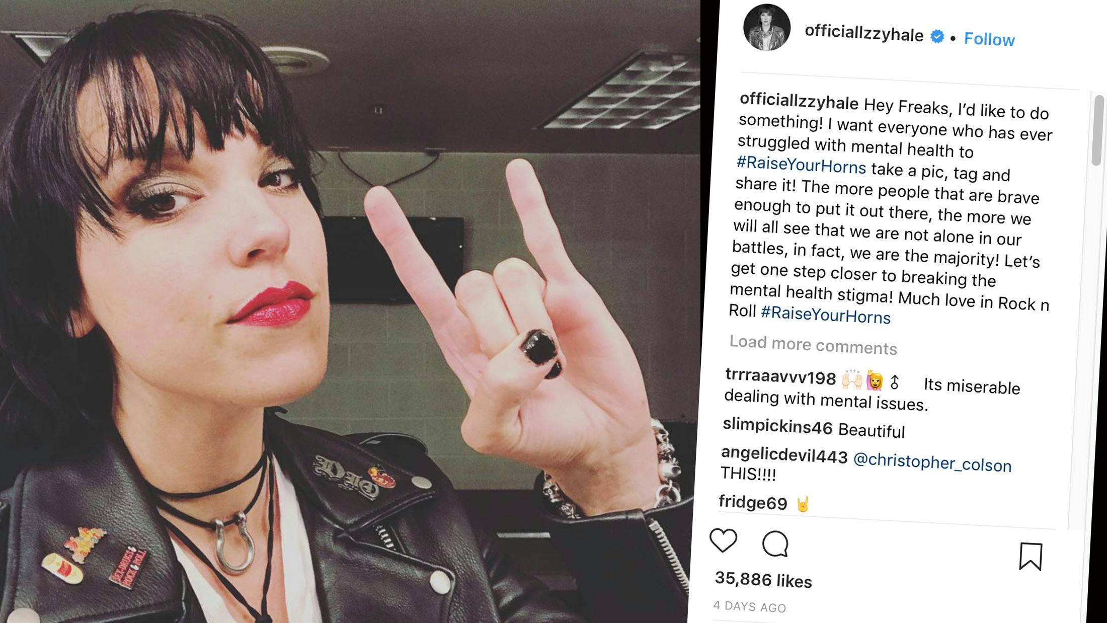Lzzy Hale Discusses Mental Health Awareness And Her #RaiseYourHorns Campaign