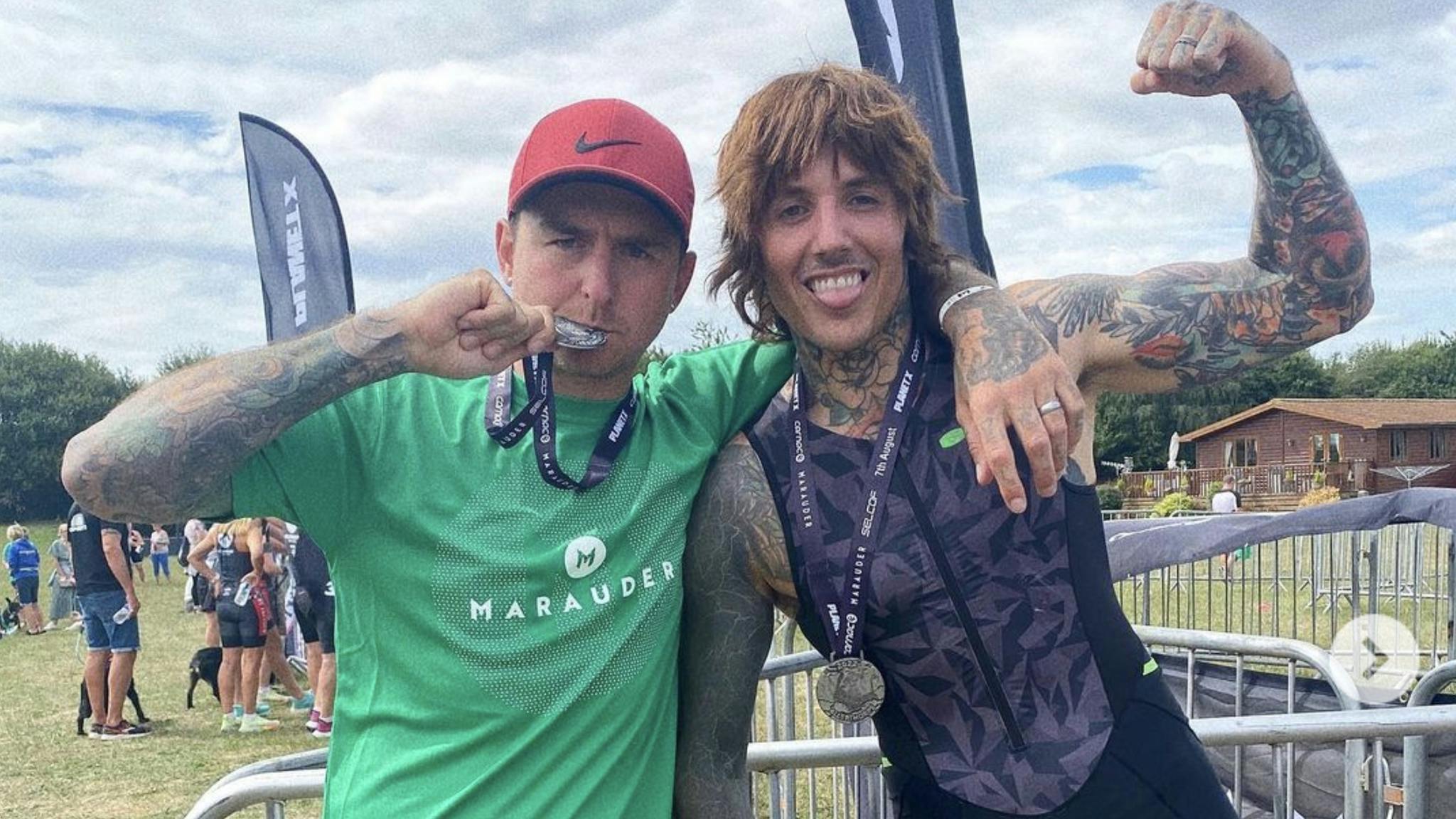 BMTH’s Oli Sykes and Mat Nichols complete charity triathlon for UKRAINEPRIDE