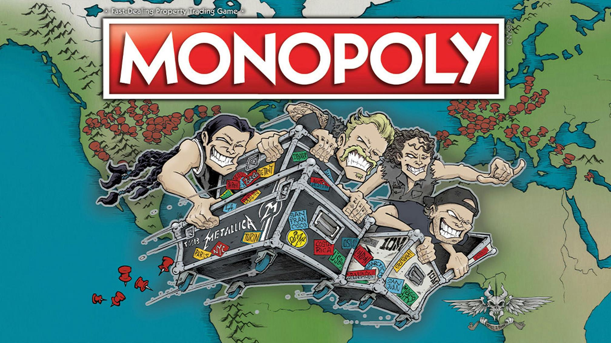 Metallica Launch Official 'World Tour' Edition Of Monopoly Board Game