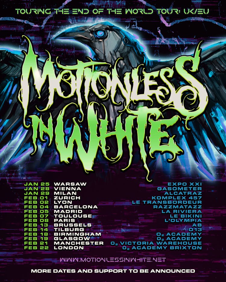 Motionless In White announce 2025 UK and European tour Kerrang!