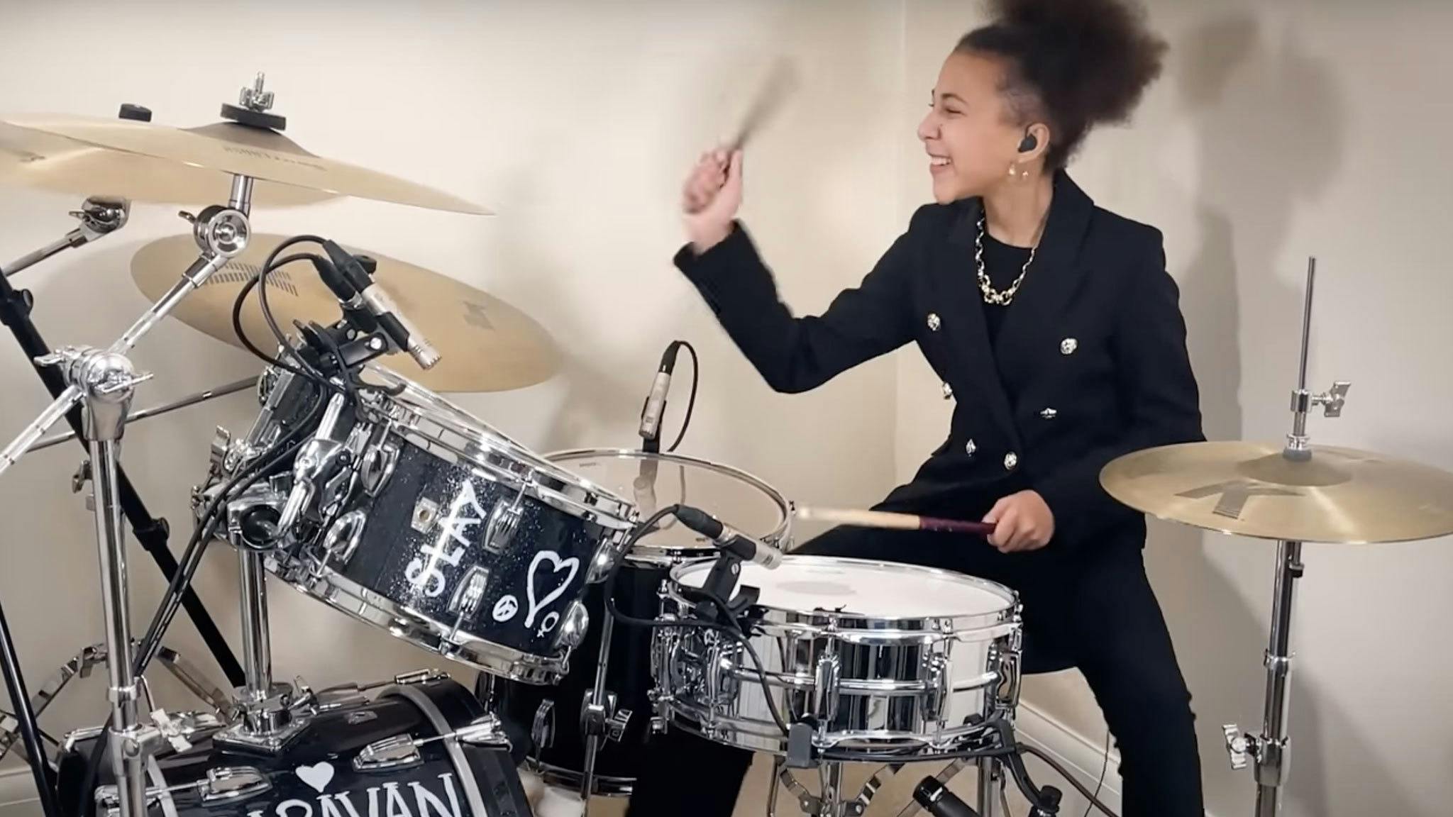 Watch Nandi Bushell’s “most difficult drum cover” ever