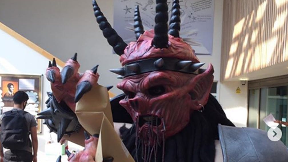 A-Level Student Picks Up Results Dressed As GWAR's Oderus Urungus