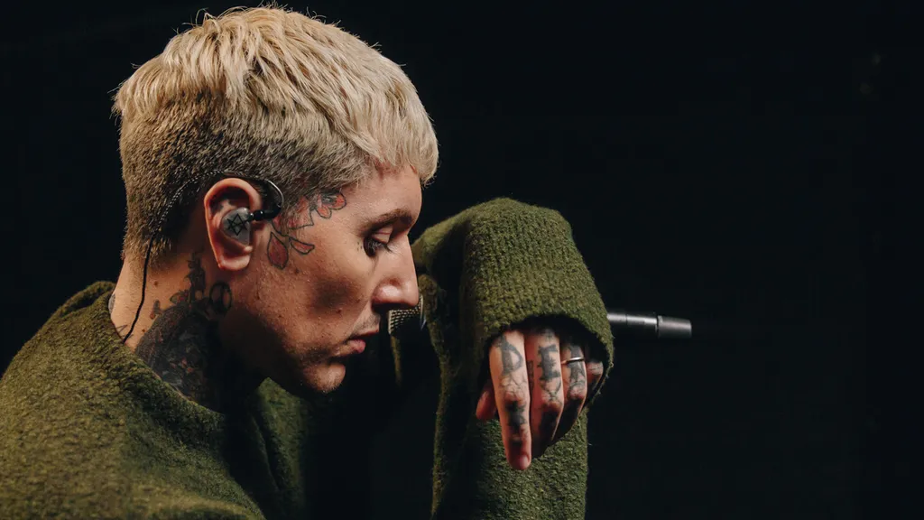 Oli Sykes of Bring Me The Horizon, performing for VEVO