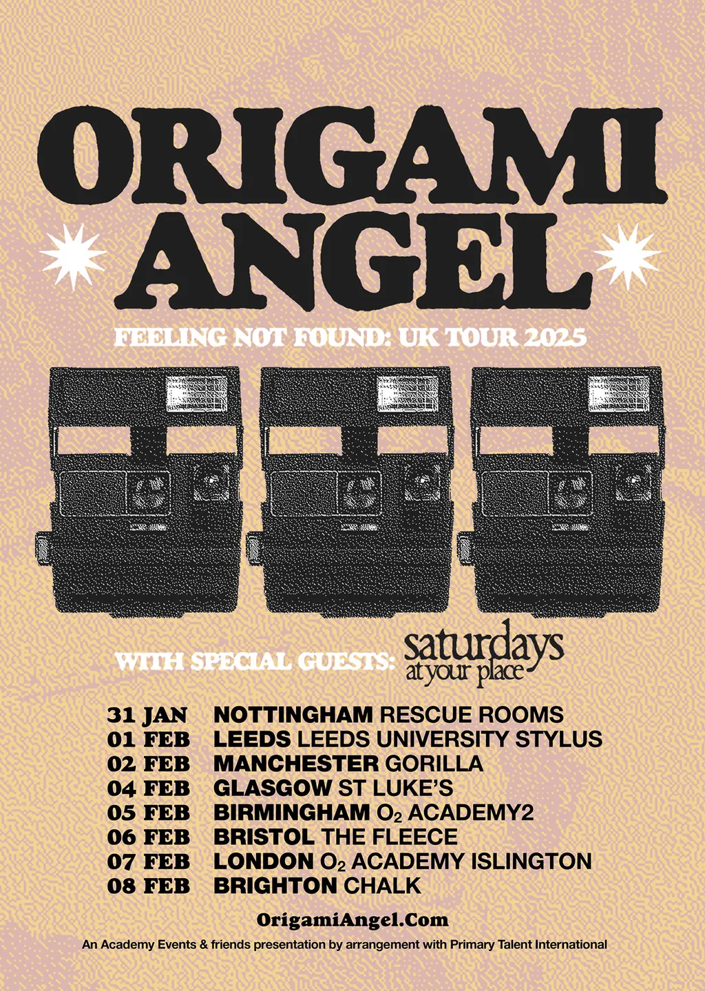 Origami Angel Announce UK Headline Tour In Early 2025 Kerrang Origami Angel 2025 UK Tour Poster