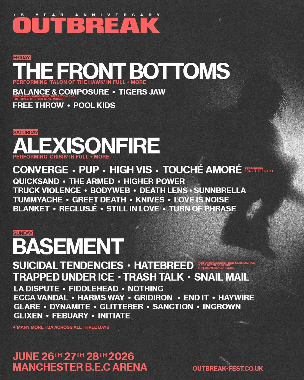 Outbreak Fest Manchester 2026 poster