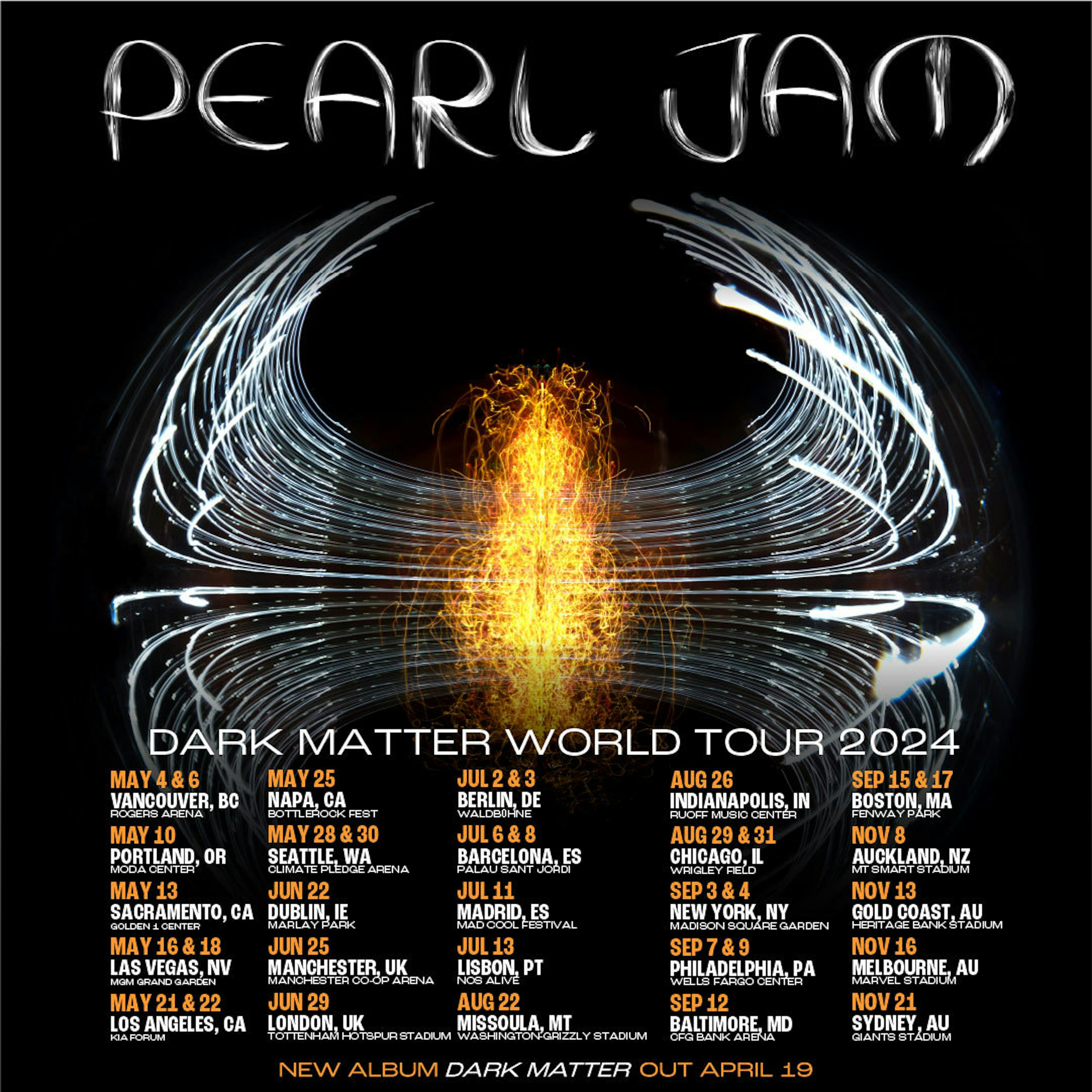 pearl jam tour uk