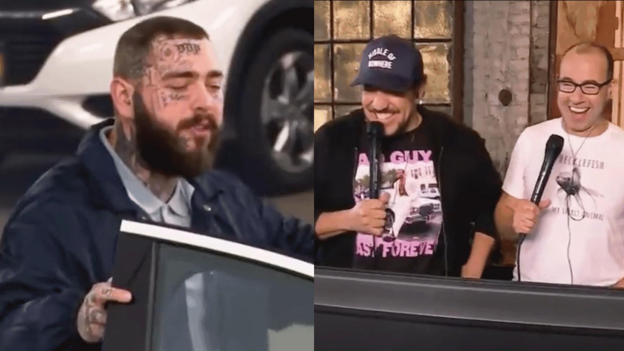 See Post Malone ‘hotbox’ someone’s car in new Impractical Jokers episode