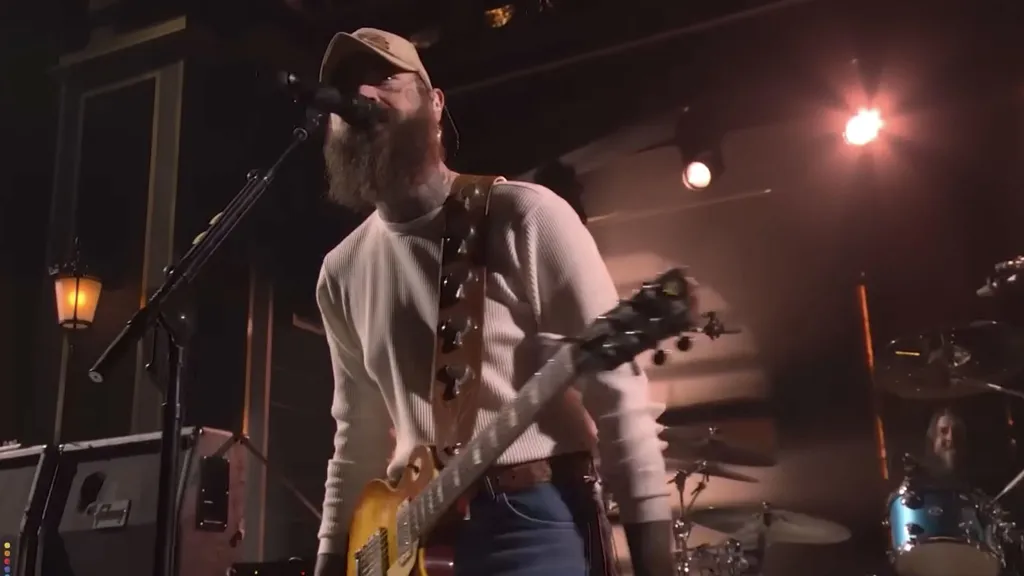 Post Malone performs Smells Like Teen Spirit with Nirvana at SNL50: The Homecoming Concert in 2025