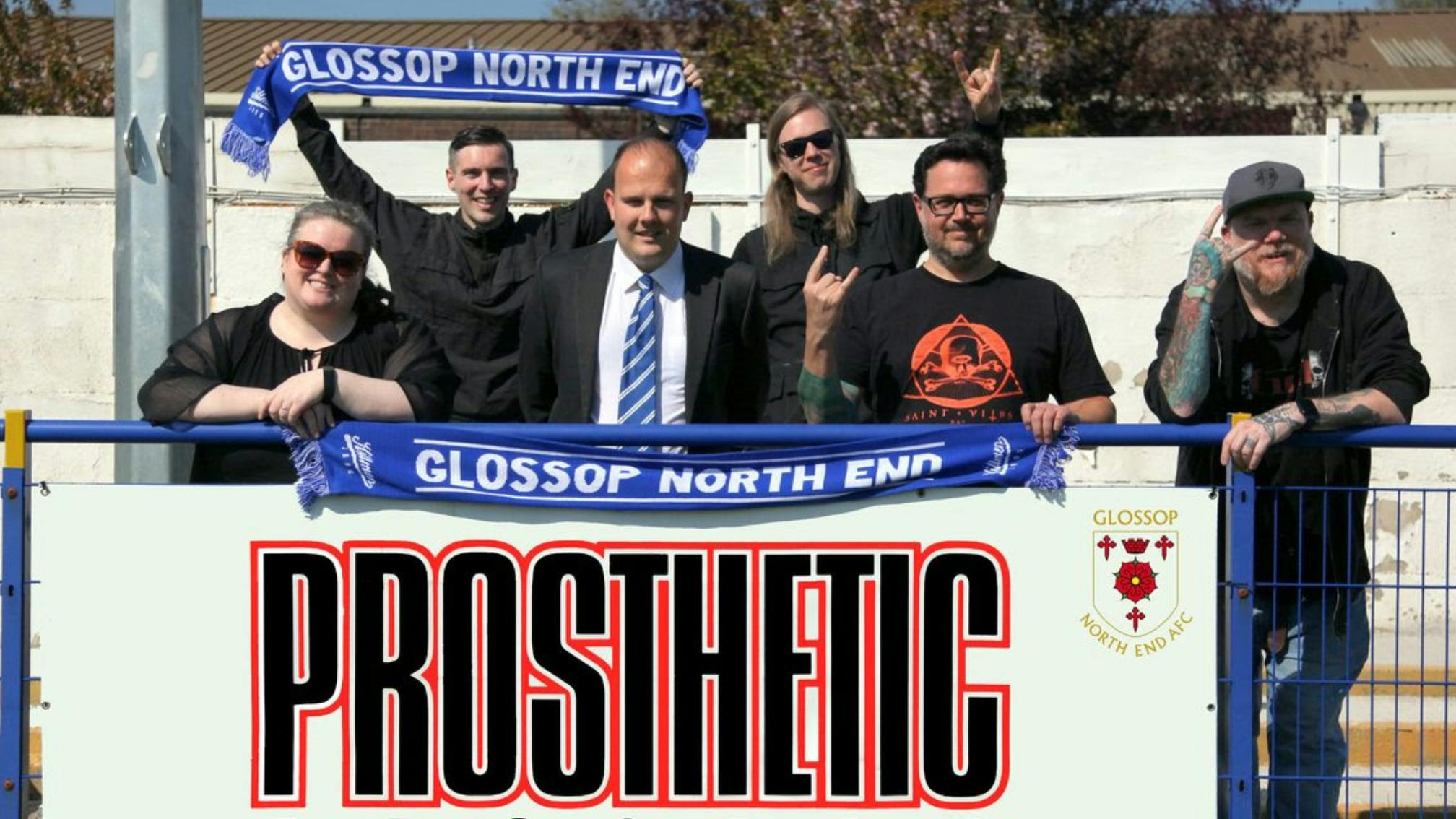 Prosthetic Records is now the main sponsor of Glossop North End football club