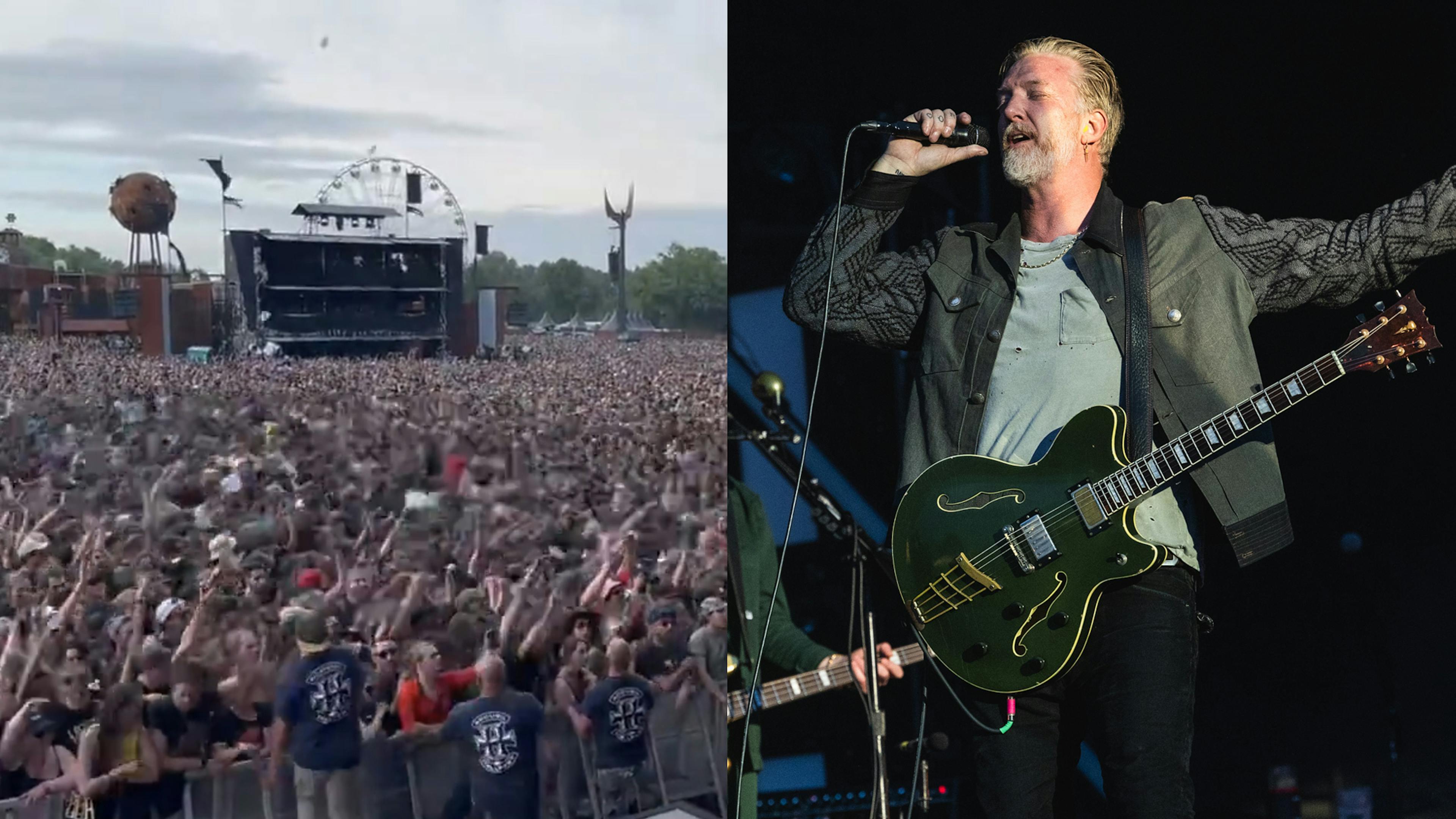 Watch Queens Of The Stone Age’s packed wall of death from Hellfest