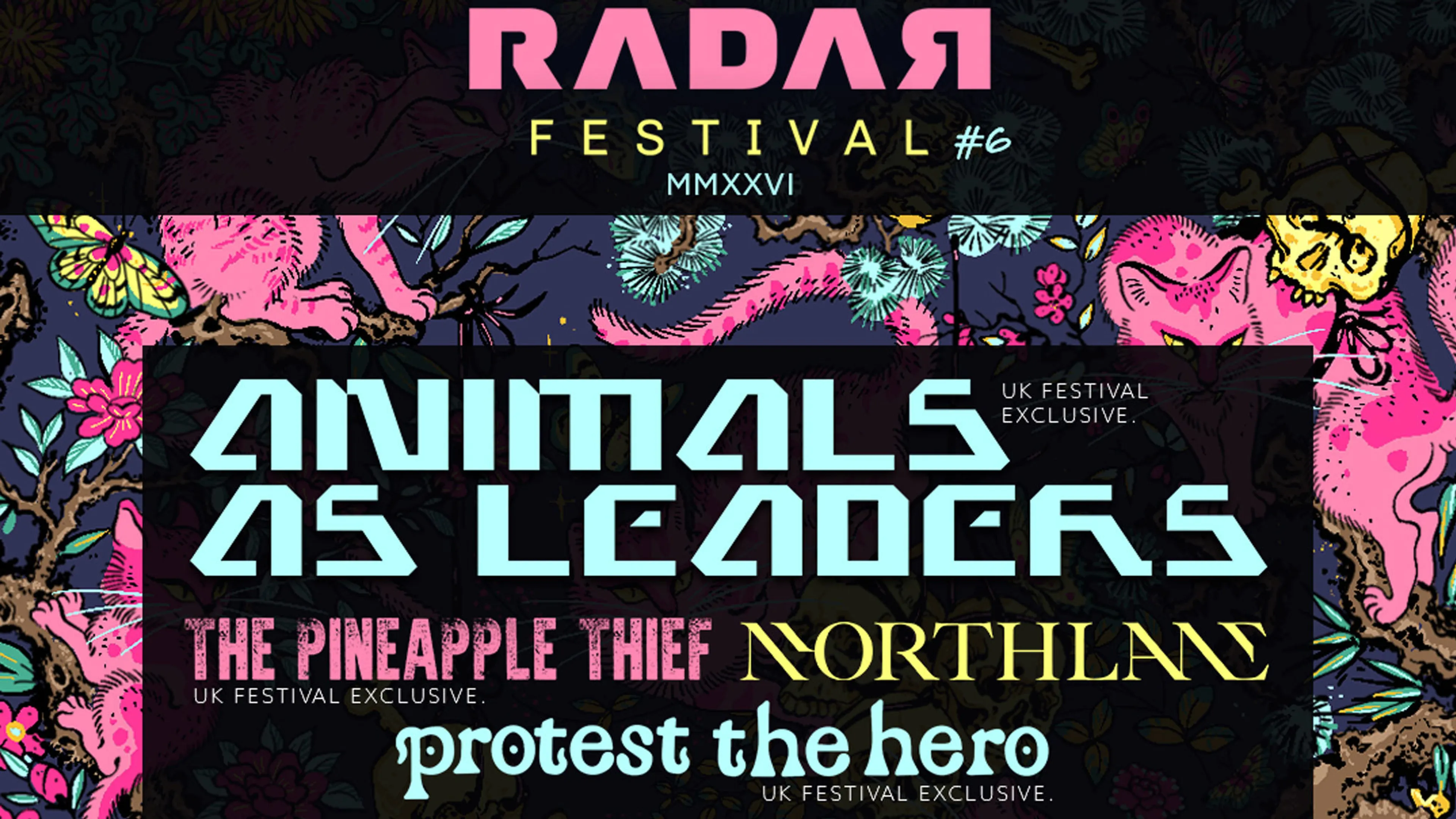 RADAR Festival announce Animals As Leaders, The Pineapple Thief, Northlane, Protest The Hero and more