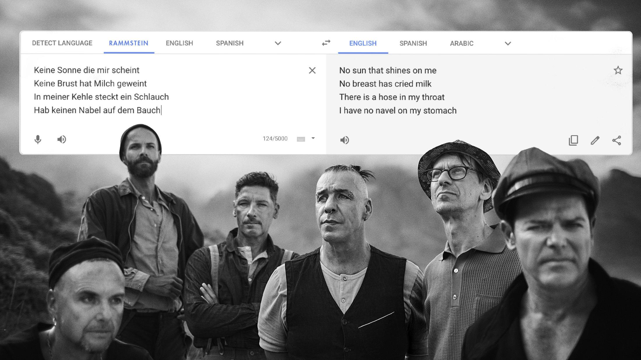 Rammstein's Most Bizarre Lyrics (When Put Through Google Translate)