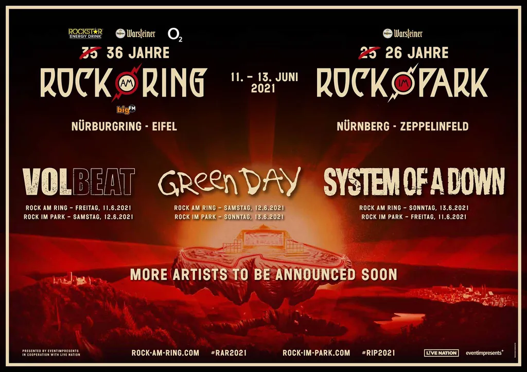 Rock Am Ring Rock Im Park 2021 Headliners