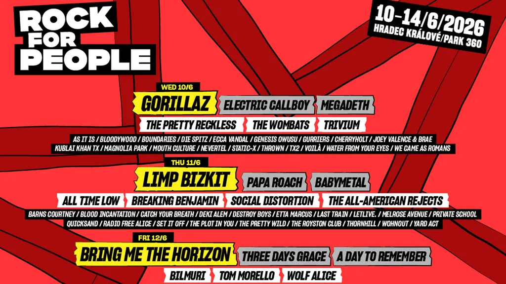 Rock for People festival 2026 comeplete international line up header