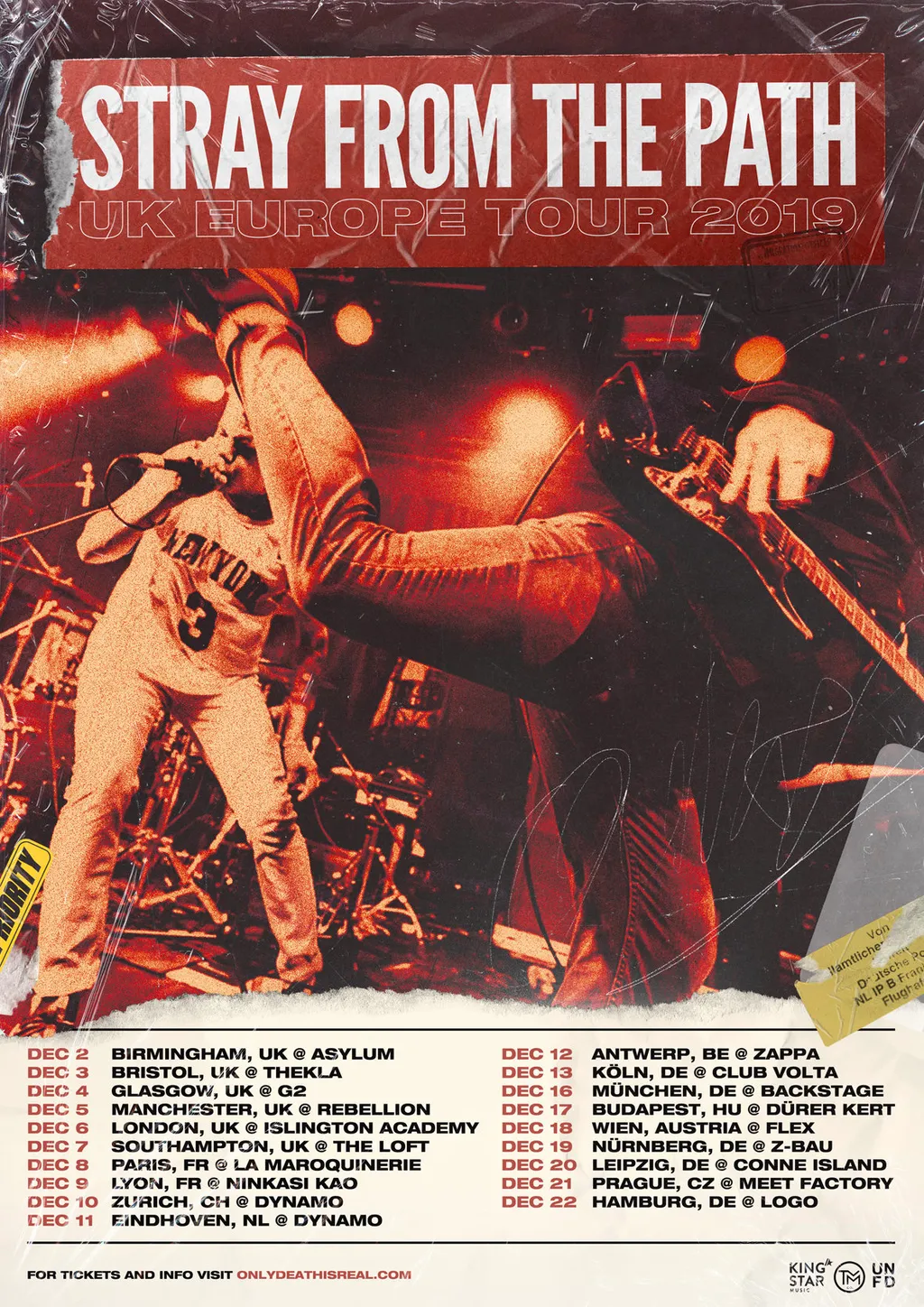 Stray From The Path tour poster