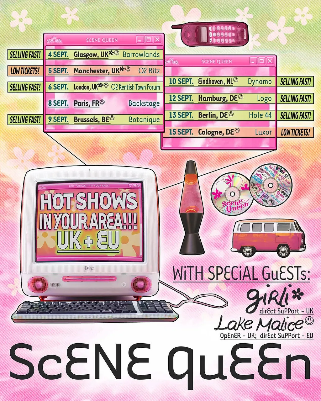 Scene Queen 2025 UK Europe tour poster