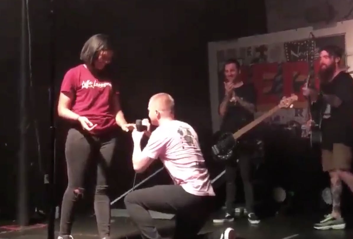 Watch This Guy Propose To His Girlfriend At A Neck Deep Show