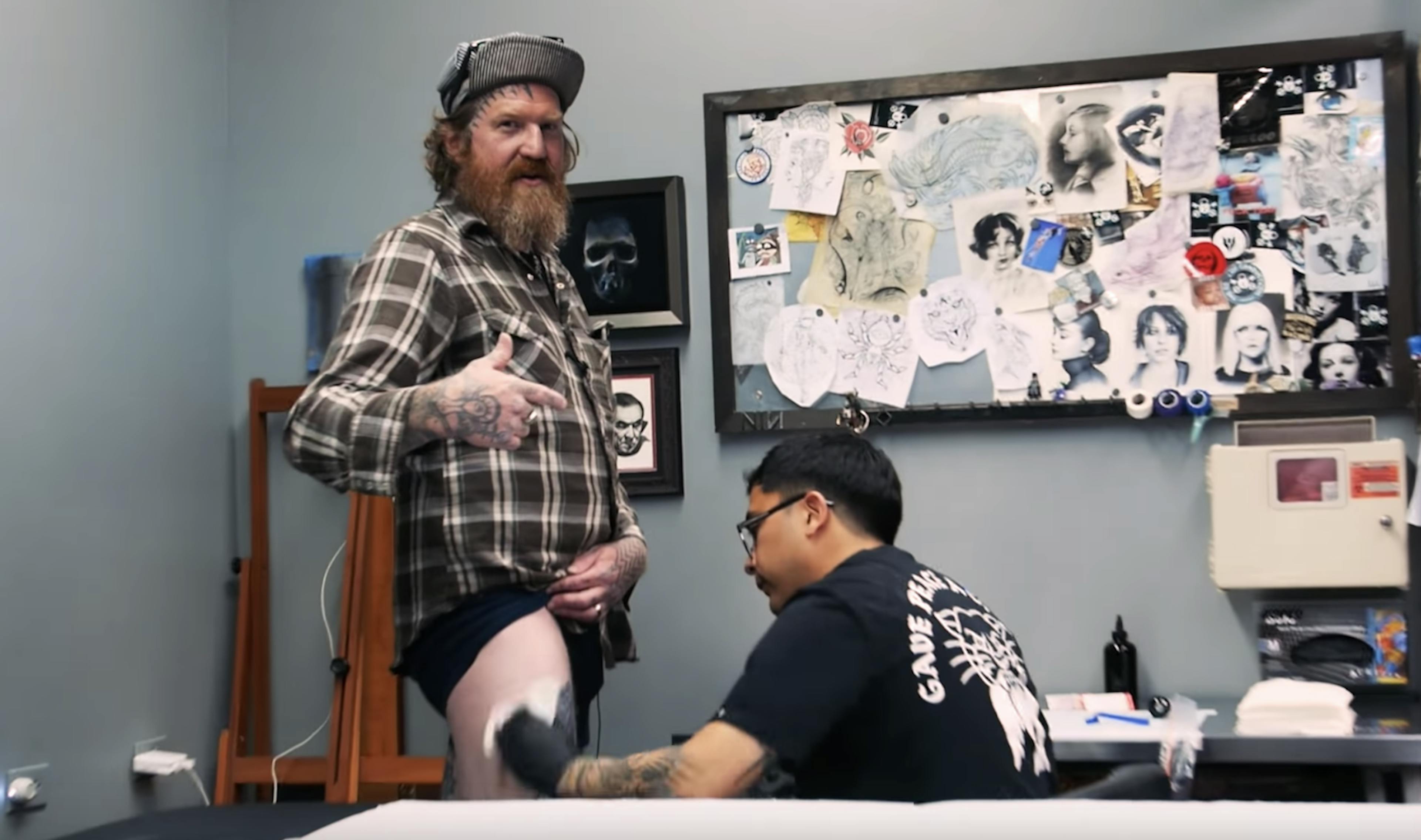 Brent Hinds Gets Tattooed And Talks About All The Gear He's Selling