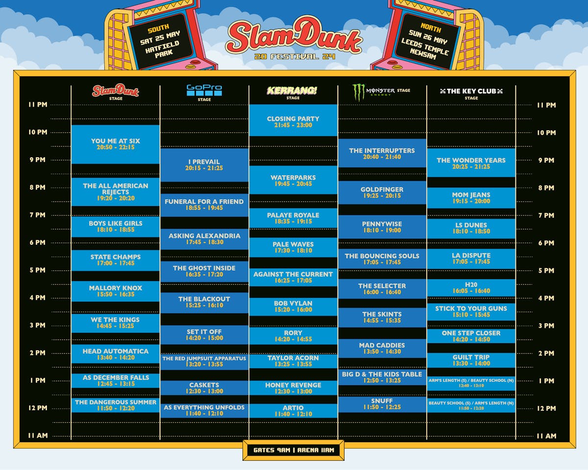 Here’s the clash finder for Slam Dunk Festival 2024 Kerrang!