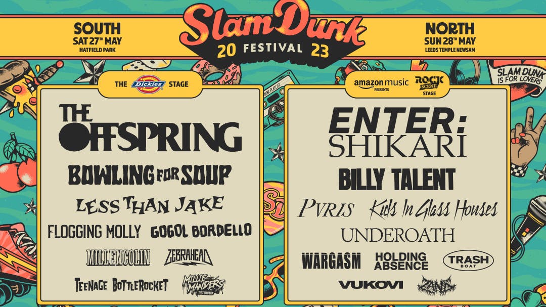 Slam Dunk Festival adds 15 more bands and reveals stage splits