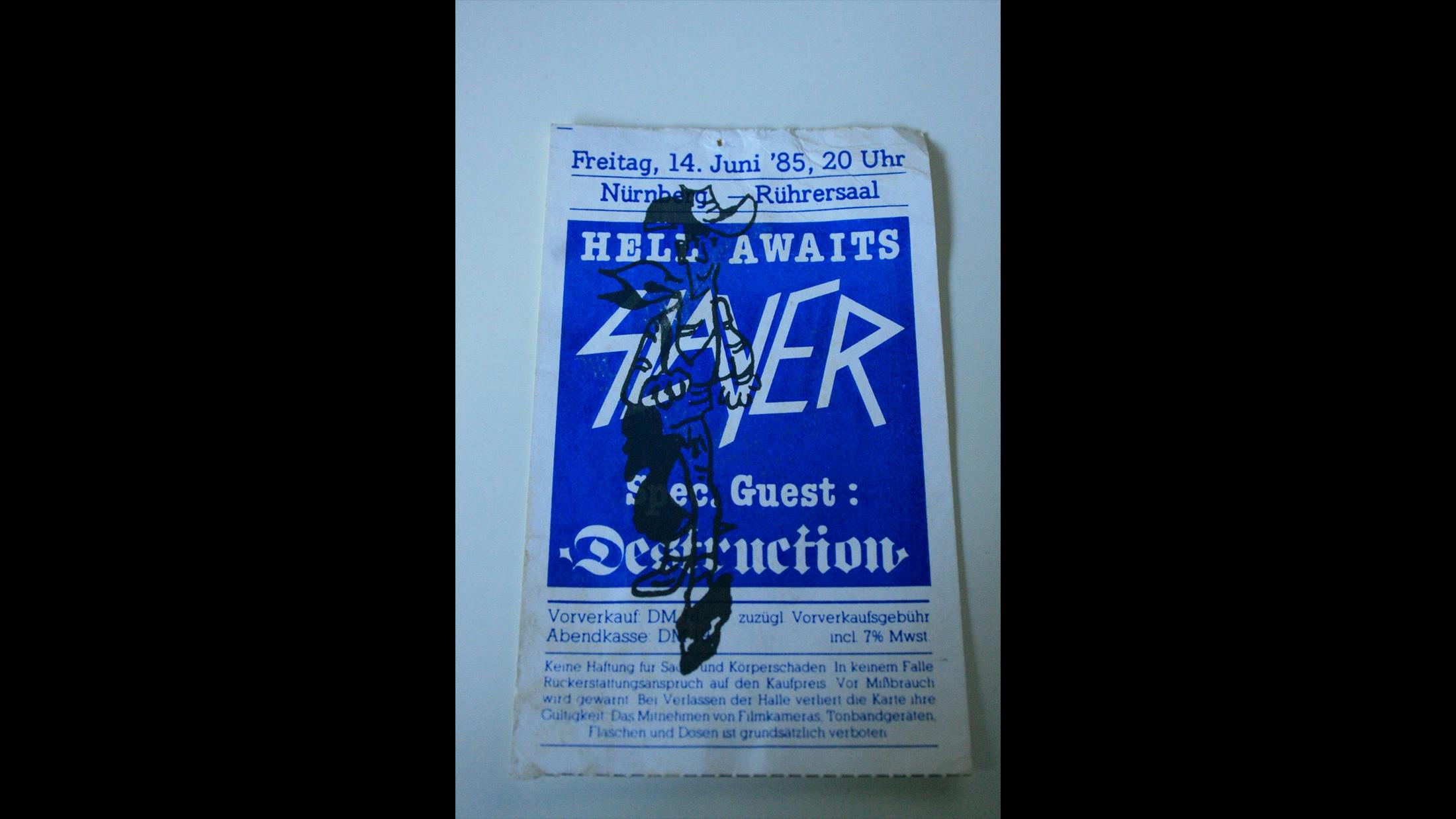 The Slayer tour ‘85 really shaped us at that time. We were just some crazy, inexperienced country boys and Slayer was already a big name. We learned a lot from that tour. We also learnt a lesson about drinking with older guys…it might get very expensive!