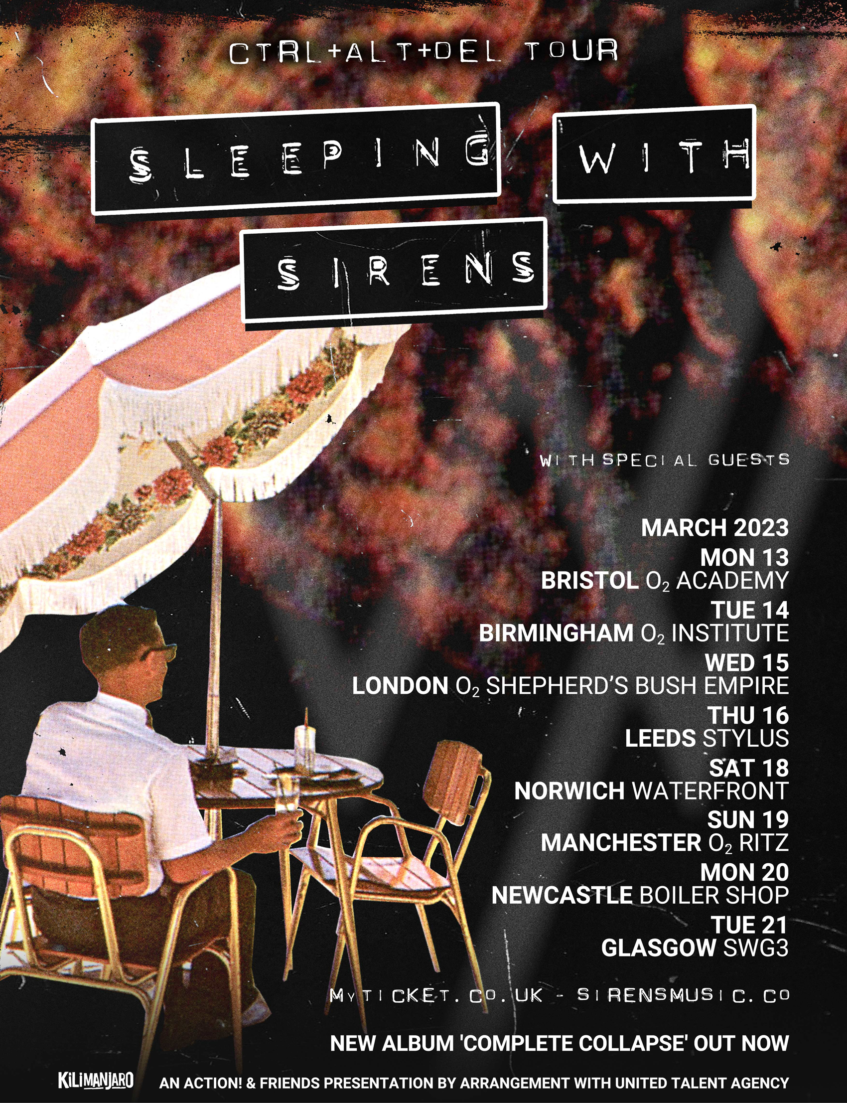 Sleeping With Sirens Announce 2023 UK Headline Tour Kerrang   Sleeping With Sirens 2023 UK Tour Poster 