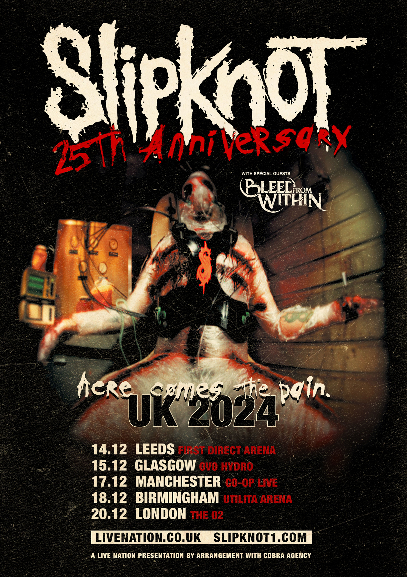 Slipknot Have Announced A 25th Anniversary UK And European Kerrang   Slipknot 2024 UK European 25th Anniversary Tour Poster 