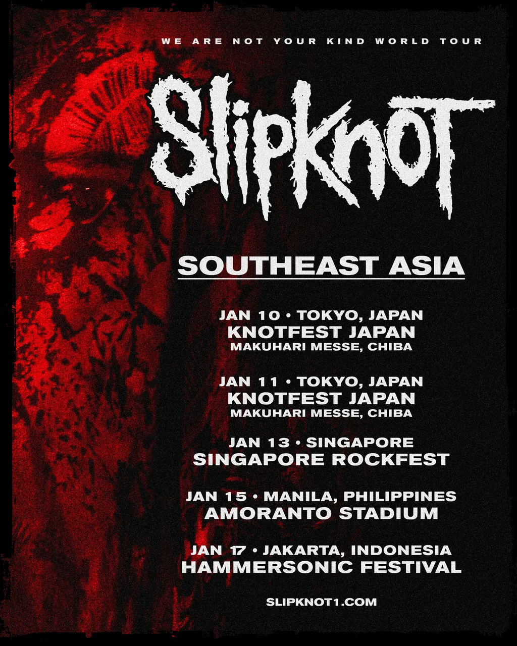 Slipknot Asia 2021 Tour Poster