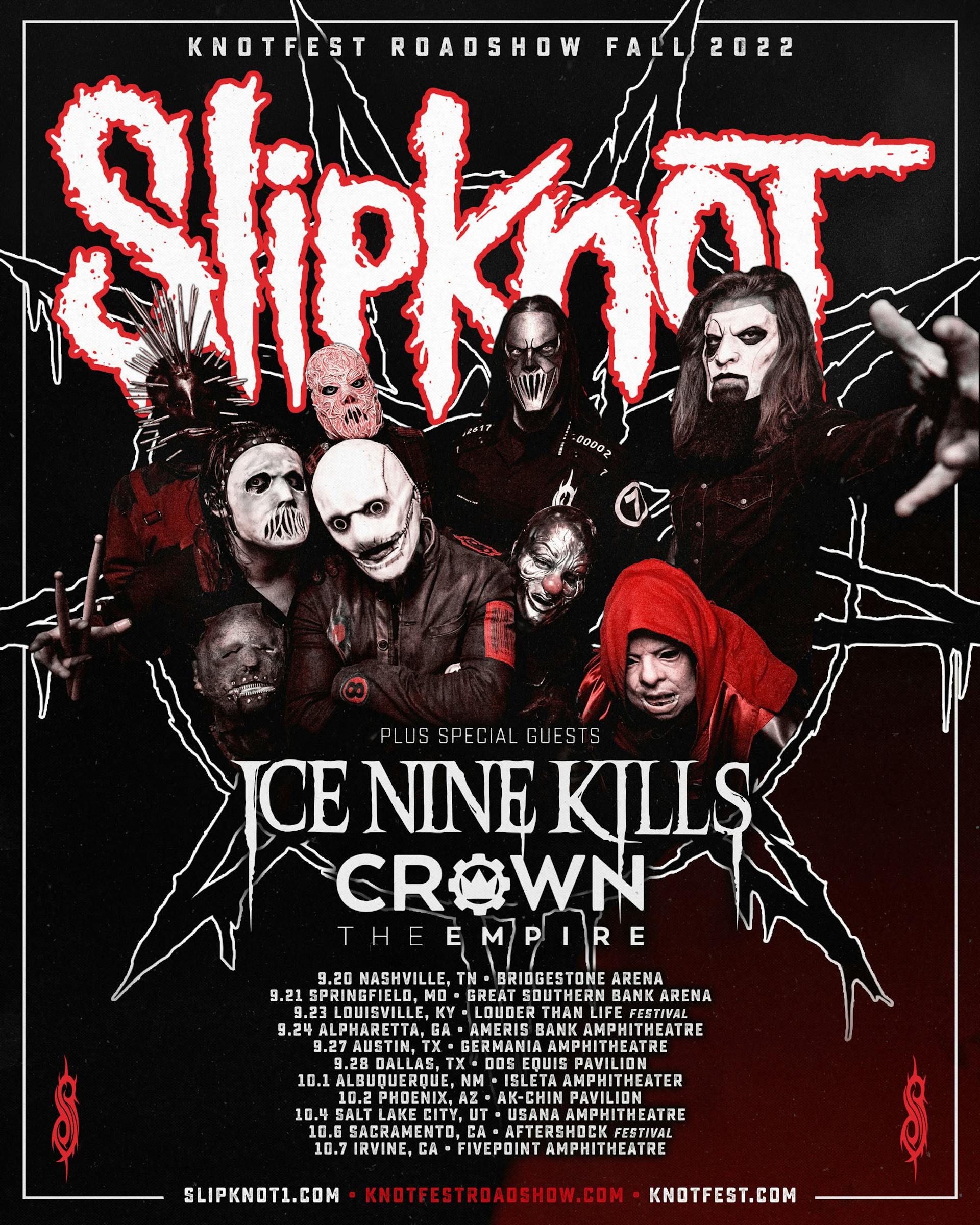 slipknot tour names