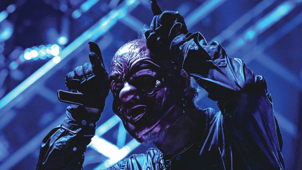 Slipknot live 2023 credit Anthony Scanga Clown header